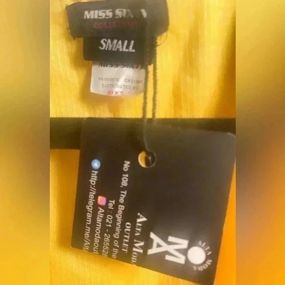 NWT Miss Sixty  mini yellow ruffle day 2 nite beach wedding sexy tiered dress S - Picture 4 of 5